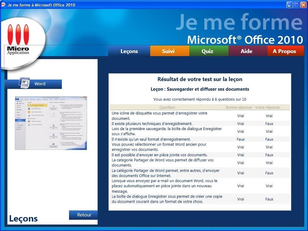 Je me forme a Office 2010 screen 1