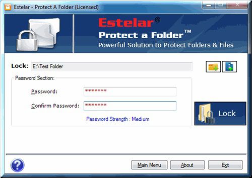 Lock A Folder screen1