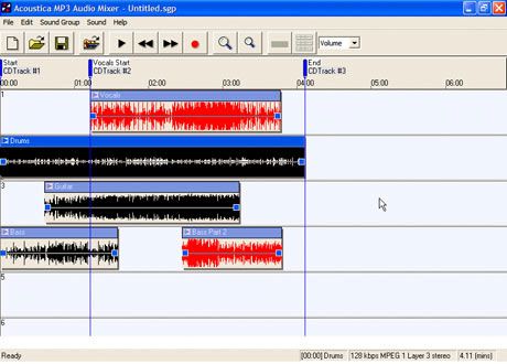 MP3 Audio Mixer screen
