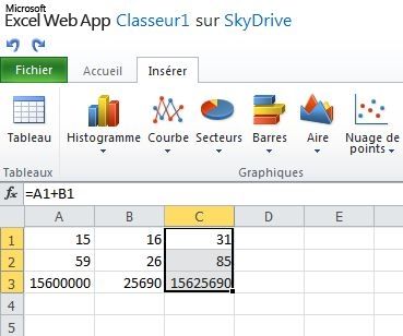 Office-Excel-Web-App-Remplissage