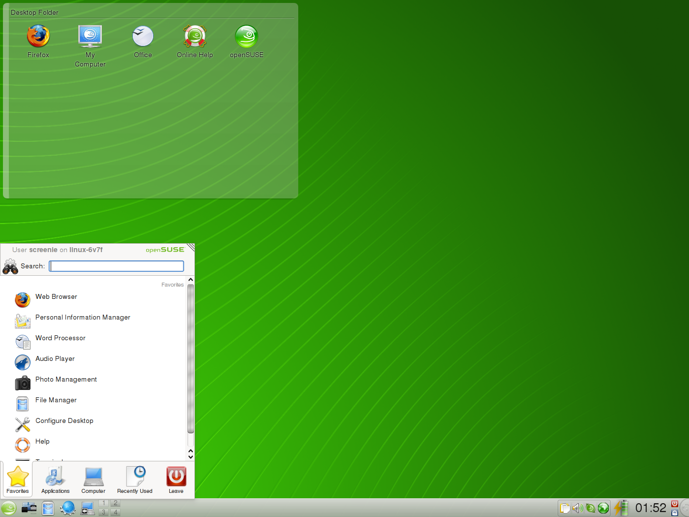 openSUSE_11 1_Beta4 Kde4 desktop