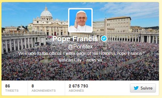 Pape FranÃ§ois pontifex twitter