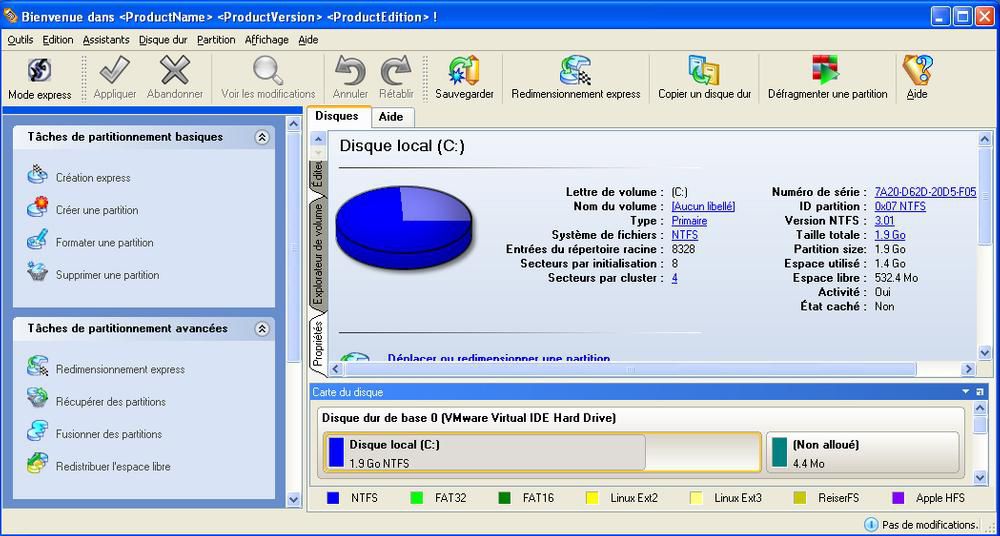 Partition Manager 10 Professionnel screen 2
