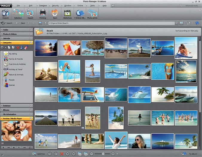 Photo Manager 10 Deluxe screen 1