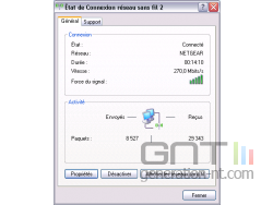 netgear taux de transfert