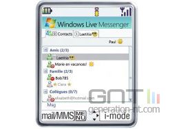 Screen Windows Live Messenger sur i-mode