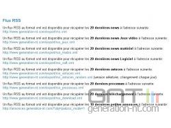 Liste des Flux RSS de GNT