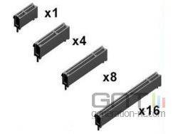 Schéma slot PCI-Express 1x, 4x, 8x et 16x Schéma slot PCI-Express 1x, 4x, 8x et 16x