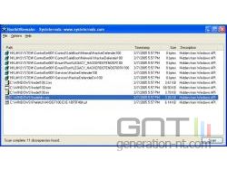 Microsoft Rootkit Revealer interface