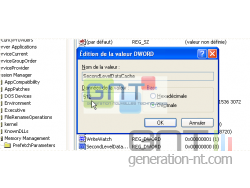 Modification de la valeur DWORD Modification de la valeur DWORD