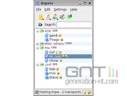 Kopete - transports Jabber