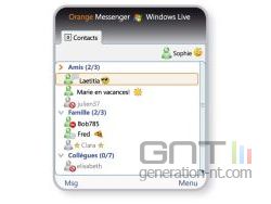 Orange Messenger by Windows Live ; capture 1