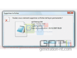 Confirmation de la suppression