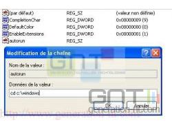 Modification de la valeur chaîne