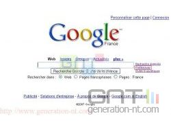 Page d'accueil de Google France