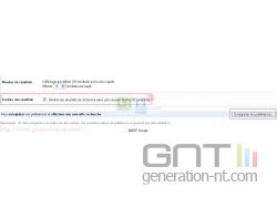 Page des pr&eacute;f&eacute;rences de Google