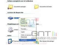 Sélection du disque dur