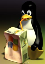Tux boit du Windows