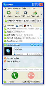 Skype pour Windows 2.6.0.97 B&ecirc;ta (200x375)