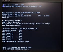 CMOS checksum error