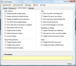 VistaTweaker Internet Explorer