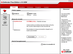 BitDefender Free Edition BitDefender Free Edition interface
