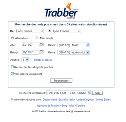 Trabber recherche