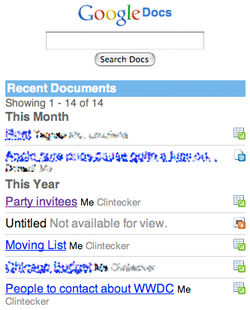 Google Documents Mobile