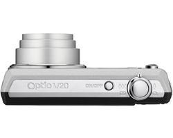 Pentax Optio V20 argent dessus