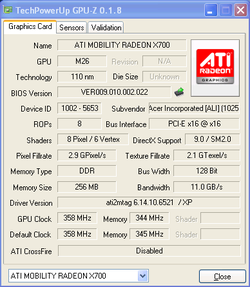 GPU-Z 0.1.8 logiciel