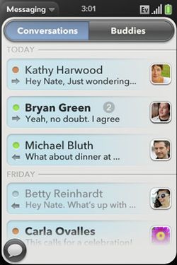 Palm Pre contacts