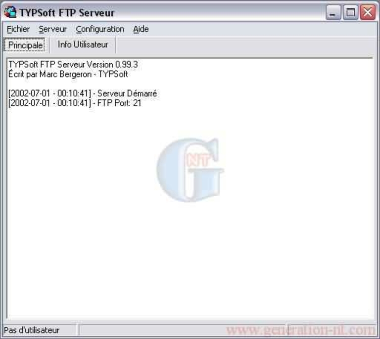 Article n° 32 - Installer un serveur avec FTP SERVER de TYPSOFT - ftp_server_01 - typsoft