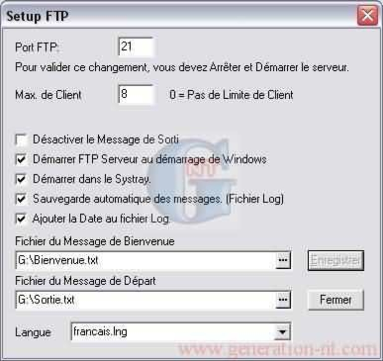 Article n° 32 - Installer un serveur avec FTP SERVER de TYPSOFT - set_ftp - typsoft setup ftp
