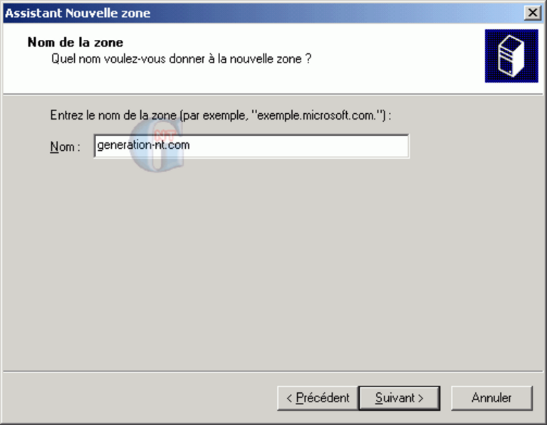 Article n° 34 - Serveur DNS sous Windows 2000 Server - dns-13 - dns 2000 serveur