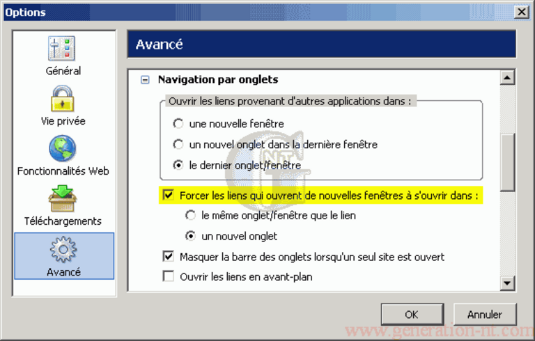 Article n° 143 - Firefox : ouvrir n'importe quel lien dans un nouvel onglet - 4