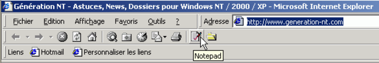 Article n° 141 - Personnaliser la barre d'outils Internet Explorer - 1