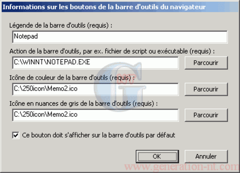 Article n° 141 - Personnaliser la barre d'outils Internet Explorer - 4