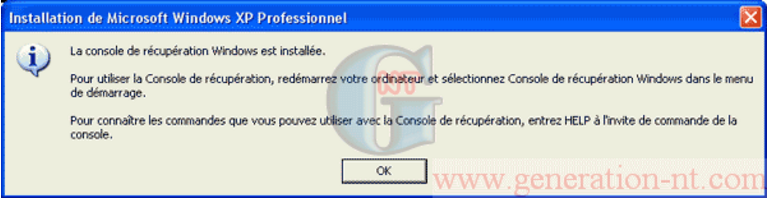 Article n° 70 - Installez la console de r&eacute;cup&eacute;ration (2000/XP) - 3