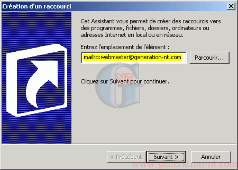 Article n° 159 -  Cr&eacute;er un raccourci pour envoyer vos emails - 2
