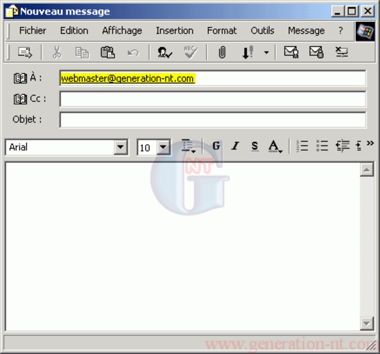 Article n° 159 -  Cr&eacute;er un raccourci pour envoyer vos emails - 5