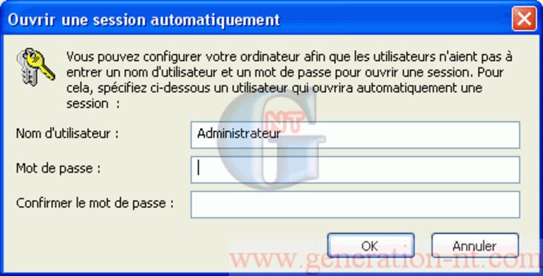 Article n° 59 - Se logger automatiquement sous Windows XP - 2
