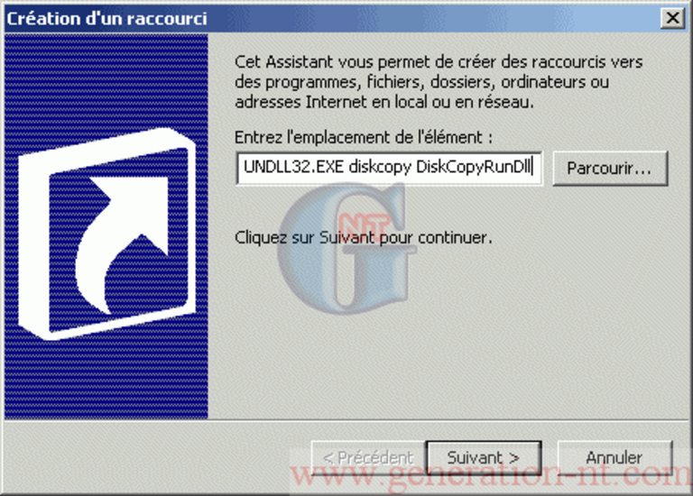 Article n° 64 - Cr&eacute;er un raccourci sur le bureau pour copier vos disquettes - 1