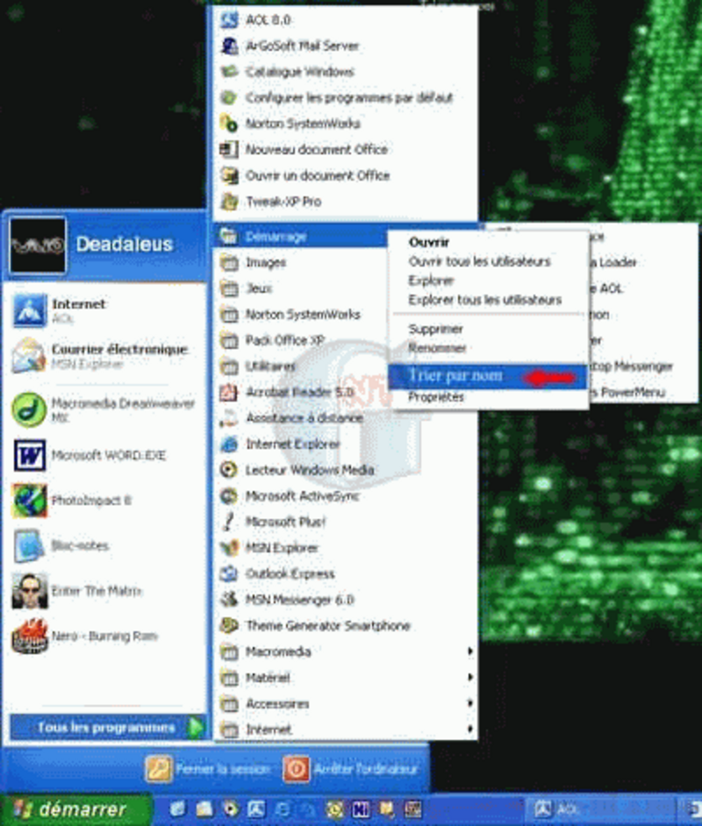 Article n° 103 - Rangez automatiquement votre menu D&eacute;marrer - 2