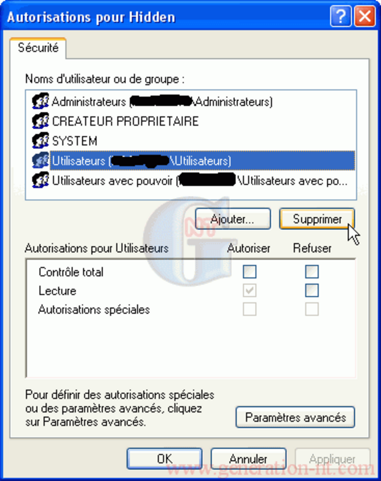 Article n° 100 - Prot&eacute;gez l'acc&egrave;s &agrave; vos fichiers (XP) - 2