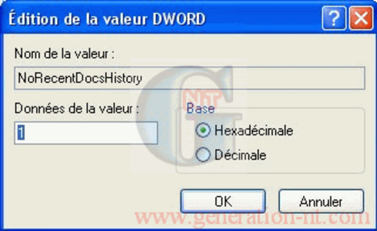 Article n° 92 - Effacez automatiquement les documents r&eacute;cents du menu d&eacute;marrer (2000/XP) - 3