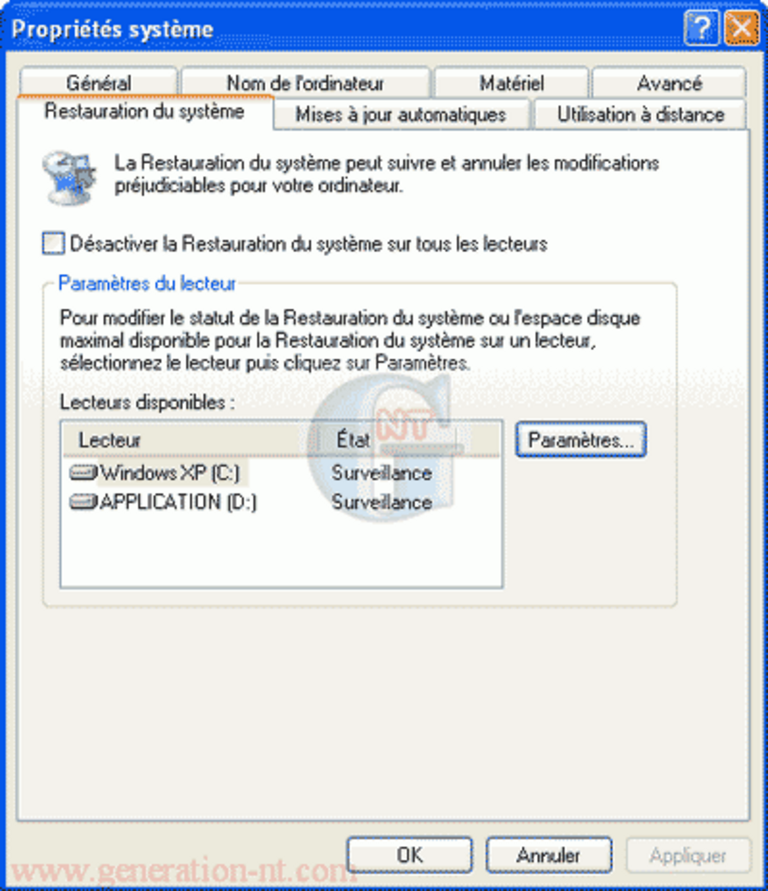 Article n° 93 - Modifiez la fr&eacute;quence des points de restauration syst&egrave;me (XP) - 2