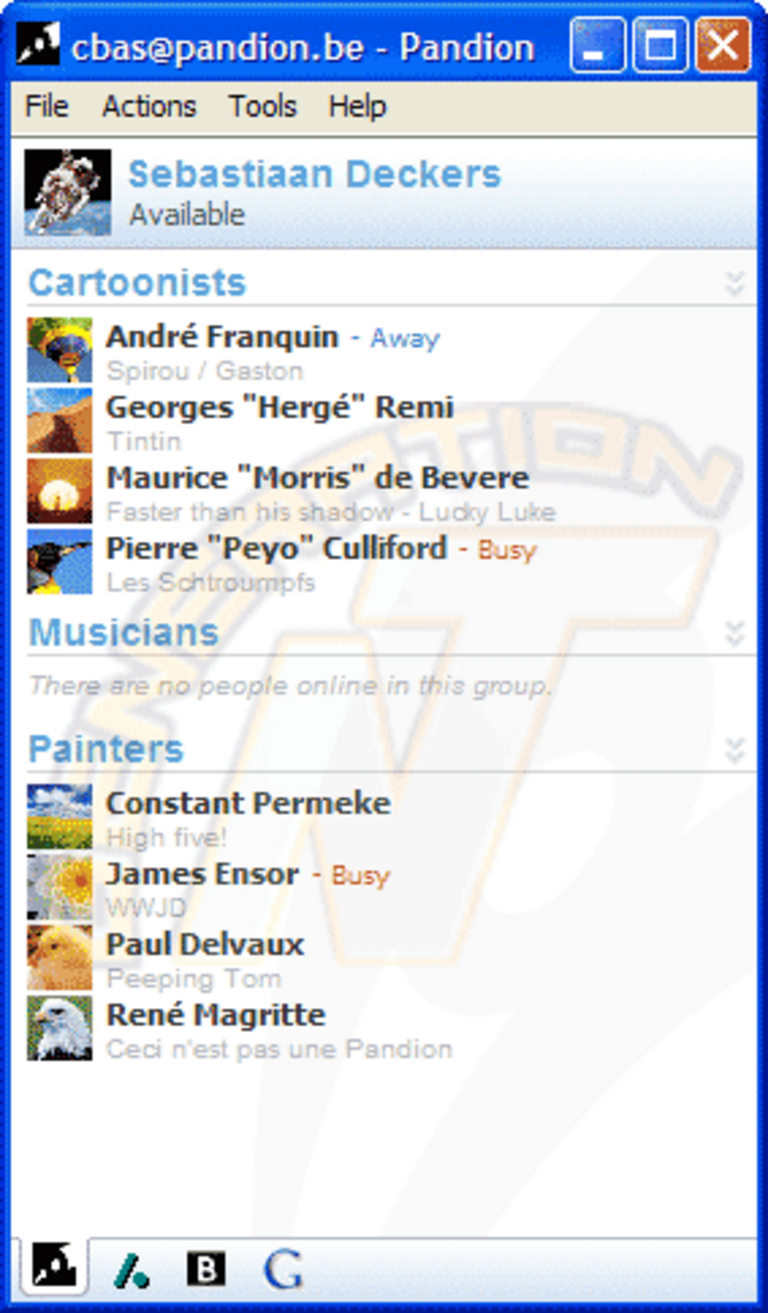 Article n° 92 - Jabber, logiciels et protocole - Pandion Jabber