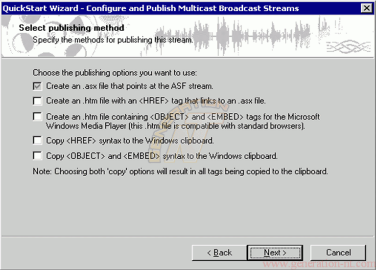Article n° 90 - Configuration Services Windows Media - W2K Server - Multicast Stations - Fin