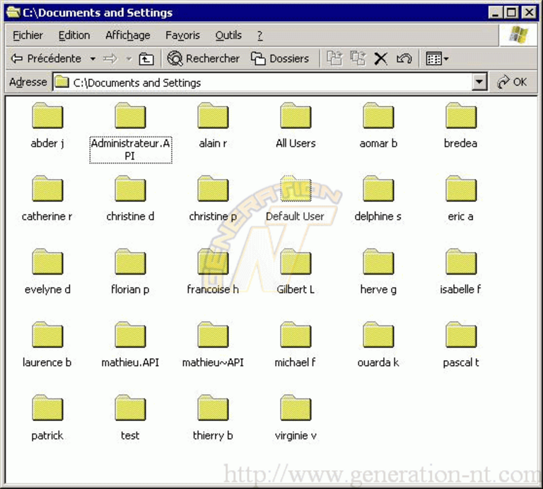 dossier documents and settings