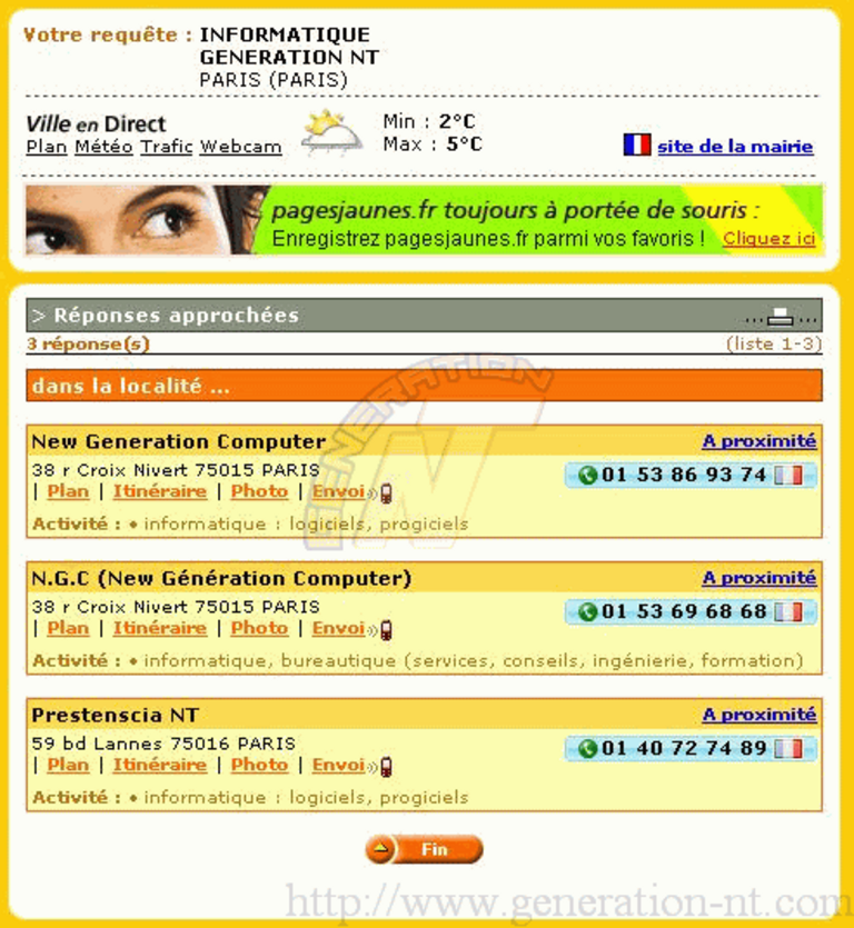 Barre d'outils